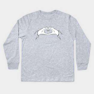 Hand Heart Kids Long Sleeve T-Shirt